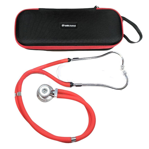 Sprague Rappaport Stethoscope with Matching Lightweight Storage Case Red Stethoscopes
